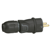 50340 IP44 GUMIJASTI VTIČ 2P+ES Z TESNILKO LE050340