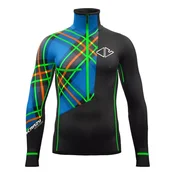 Pulover Crazy Pull Umbolt, oranžen fluo škotski tisk (M)