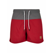 Urban Classics Kupace hlace  kameno siva / vatreno crvena