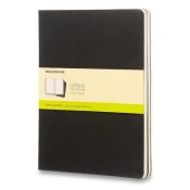 Moleskine Cahier XL, blanko, schwarz, 3er-Set