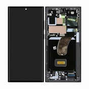 Samsung Galaxy S23 Ultra S918B - LCD zaslon + steklo na dotik + okvir (grafit) (rdeč) - GH82-30466E, GH82-30465E Genuine Service Pack