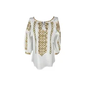 Rody’s forever Bluza za k noši Damenbluse IL26 weiß/braun , marimea 2XL bela