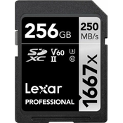 Lexar Professional SD Card 256GB 1667x LSD256CB1667 Crni