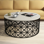 Wallity Klub sto Selin Metal Ferforje Krem-Crni