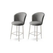 Hanah Home Set barskih stolica Fora, 2 komada, Sivi