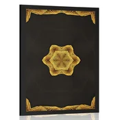 Plakat zanimiva zlata Mandala - 40x60 white