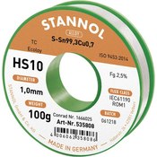 Stannol Stannol HS10 2\,5% 1\,0MM SN99\,3CU0\,7 CD 100G spajkalna žica\, neosvinčena neosvinčeni\, tuljava Sn99\,3Cu0\,7 ROM1 100 g 1 mm, (20395389)
