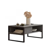 Hanah Home ML34 RG Sto za dnevnu sobu, Sivo-Crna