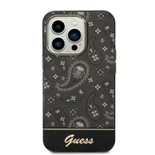 Guess Bandana Paisley ovitek za iPhone 14 Pro, črn