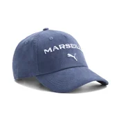 PUMA Olympique de Marseille ftblCulture Corduroy Cap, Women, Deep Blue/White, OSFA