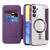 Etui SmartMag Book z Magsafe tehnologijo in RFID denarnico za Samsung Galaxy A15 - purple