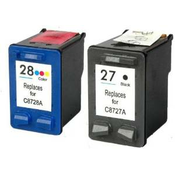 Komplet HP 27 + HP 28 / HP27 + HP28 kompatibilni kartuši (2) - črna XL, barvna XL
