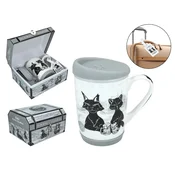 Carmani PORCELANSKA SKODELICA ZA KAVO IN ČAJ MAČKE NA POT PRAGI CATS
