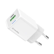 COLORWAY 1x USB-C/ omrežni polnilnik/ GaN/ PD/ PPS/ QC/ 30W/ Bela