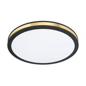 Eglo Pescaito zidna/plafonjera/1, led, 12w, 1350lm, precnik 280, crna/zlatna/celik