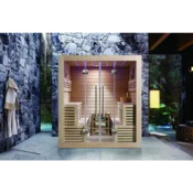 Nero Sauna soba – kanadski Hemlock 1800x1500x1900 za 3 osobe sa rasvetom
