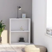 Vidaxl Knjižnica Bela 60x30x76,5 cm Izoblikovan les