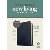 NLT Compact Giant Print Bible, Filament Enabled Edition (Red Letter, Leatherlike, Navy Blue Cross)