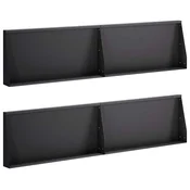 vidaXL Zadrževanje stene 4 kos 80 x 12 x 30 cm Jeklo Črna