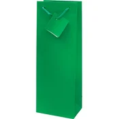 PIGO Vrečka darilna za steklenico plast. mat - zelena