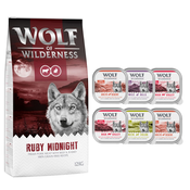 12kg Wolf of Wilderness + 100g Snack Explore the Wide Acres piletina gratis! - Ruby Midnight - govedina i kunić