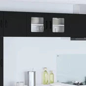vidaXL Stenska kuhinjska omarica Črna 80 x 31 x 40 cm Konstruiran les