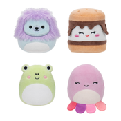 SQUISHMALLOWS Micromallows 4Pack - Žaba, Hobotnica, Lev, Smore