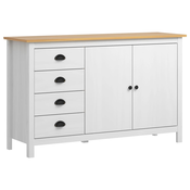 Den Komoda Hill Range bela 130x40x80 cm trdna borovina