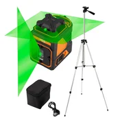NOL laserski nivelir z 5 linijami, 30 m, kovček + stativ 1,5 m