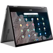 Obnovljeni Touch 2u1 Acer Chromebook Spin 513, Snapdragon 7C, 8 GB, 64 GB, sivi