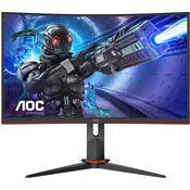 AOC G2 C32G2ZE/BK racunalni monitor 80 cm (31.5) 1920 x 1080 pikseli Full HD LED Crno, Crveno