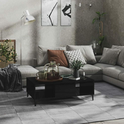 Stolic za kavu sjajni crni 103,5 x 60 x 35 cm konstruirano drvo