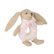 CANPOL BABIES Zajacik Bunny s hrkálkou ružový