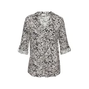 LASCANA Bluza kremna/temno siva/črna