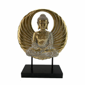 slomart okrasna figura dkd home decor 25 x 8 x 33 cm črna zlat buda orientalsko