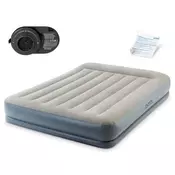 Intex Madrac na napuhavanje 203x152x30 cm s ugradenom elektricnom pumpom 64118