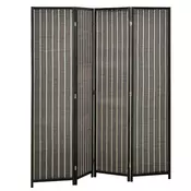 Homestar Prostorilni razdelilnik 4-panelni zložljivi zaslon 180x19x180 cm rjav