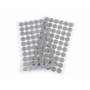 Velcro samolepilni koleščki O15 mm - siva srednja