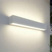 Zunanja LED-stenna svetilka Lucande Lengo, 50 cm, bela, svetloba - Sodobni - Aluminij