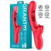 InToYou Grant Flipping Tongu eVibrator with 360 Licking Mouth Red