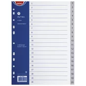 Pregrada plasticna A4 brojevi 1-20 Noki 59220 siva