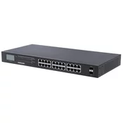 Intellinet 561242 mrežno stikalo Brez upravljanja Gigabit Ethernet (10/100/1000) Power over Ethernet (PoE) 1U Črna