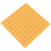 Akustična plošča - piramida 50x50x5cm rumena