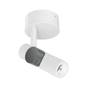 Linea Light LED stropni reflektor Goose, bela/nikljeva barva, aluminij, 2.700 K - Dnevna soba/jedilnica - Sodobni - bela, nikelj