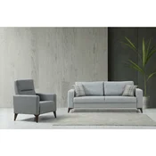Kristal 3+1 - Light Grey, Dark Grey Light GreyDark Grey Sofa Set