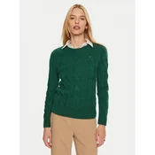 Tommy Hilfiger Pulover WW0WW43586 Zelena Regular Fit
