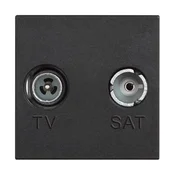 CLASSIA TV VTIČNICA RF-M/RF-F/10dB/75OHM TERMINAL 2M ČRNE OBLIKE RG4217M2P10