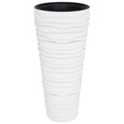 Vidaxl Korito z odstranljivo notranjostjo belo 18/45 L PP reliefno
