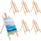 JMIATRY – Komplet 5 lesenih mini slikarskih stojal 39 cm