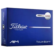 Golf žogice Titleist Tour Soft White Aim Red